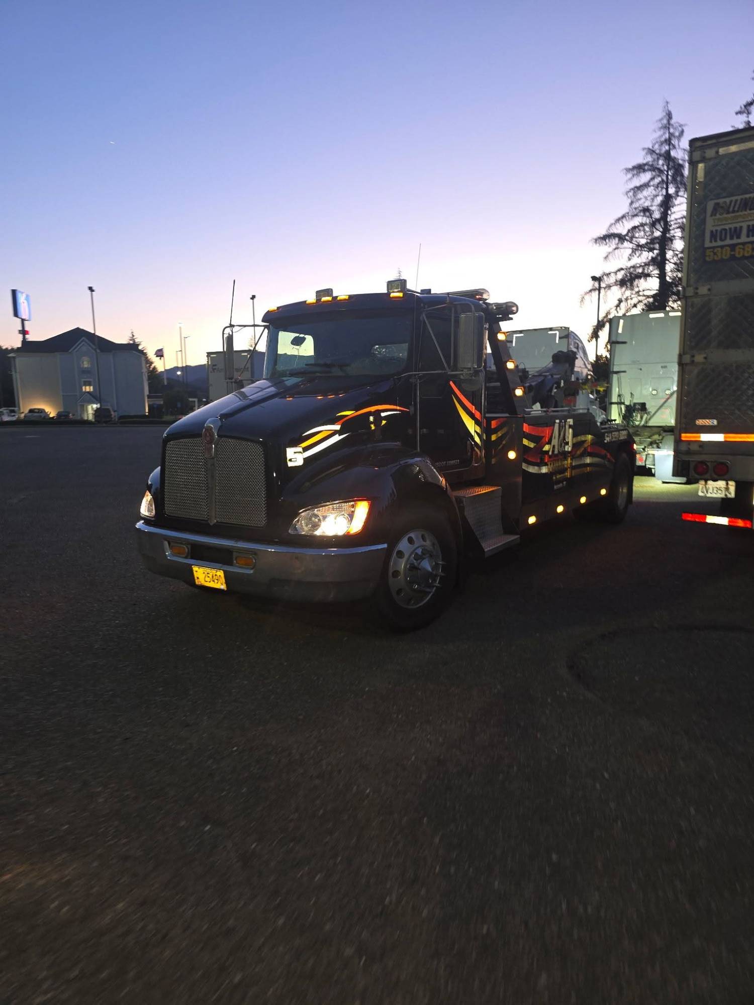 A&S truck at dusk